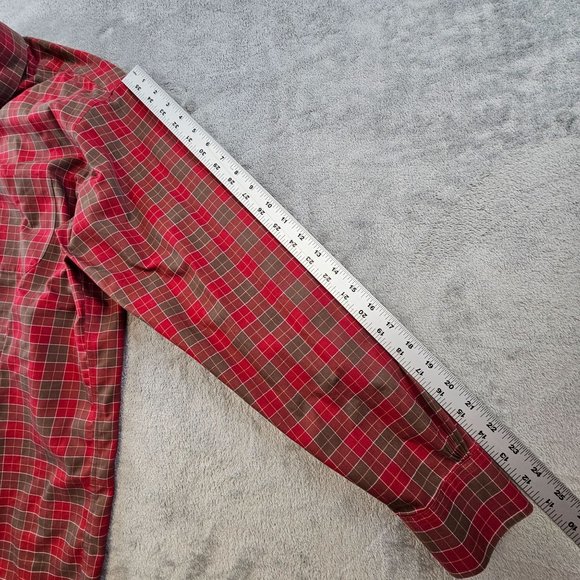Brooks Brothers 346 Shirt Men's‎ Medium Red Plaid Button Down Comfortable Casual - Picture 6 of 8